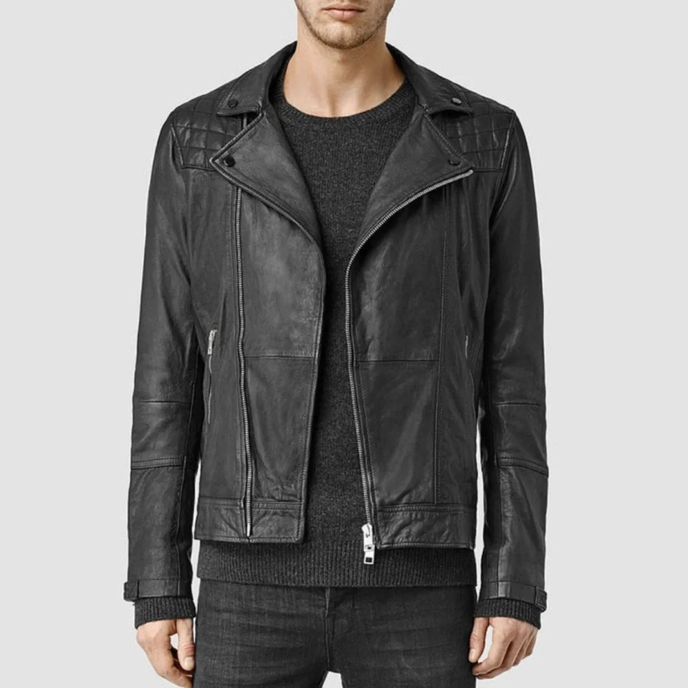 All Saints Kushiro Leather Biker Jacket Medium